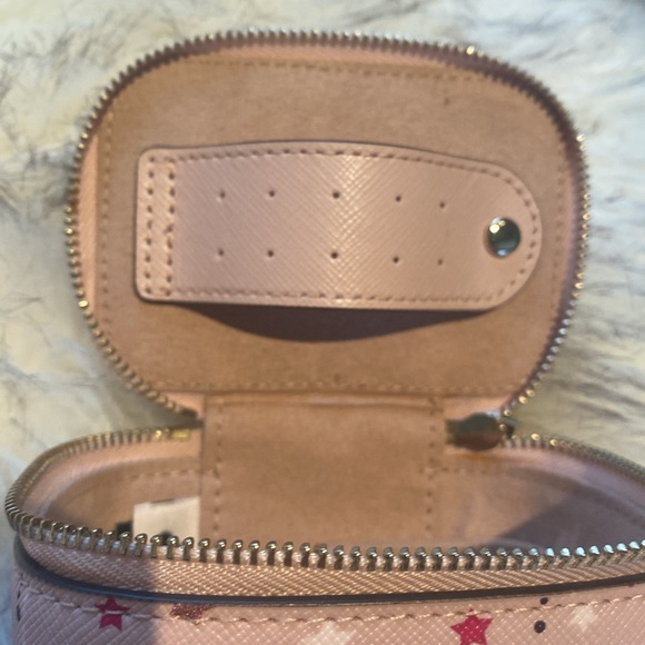 💓🌟KATE SPADE STACI TWINKLE PINK MULTI PRINT TRAVEL LEATHER JEWELRY BOX 🌟💓 - Picture 7 of 8